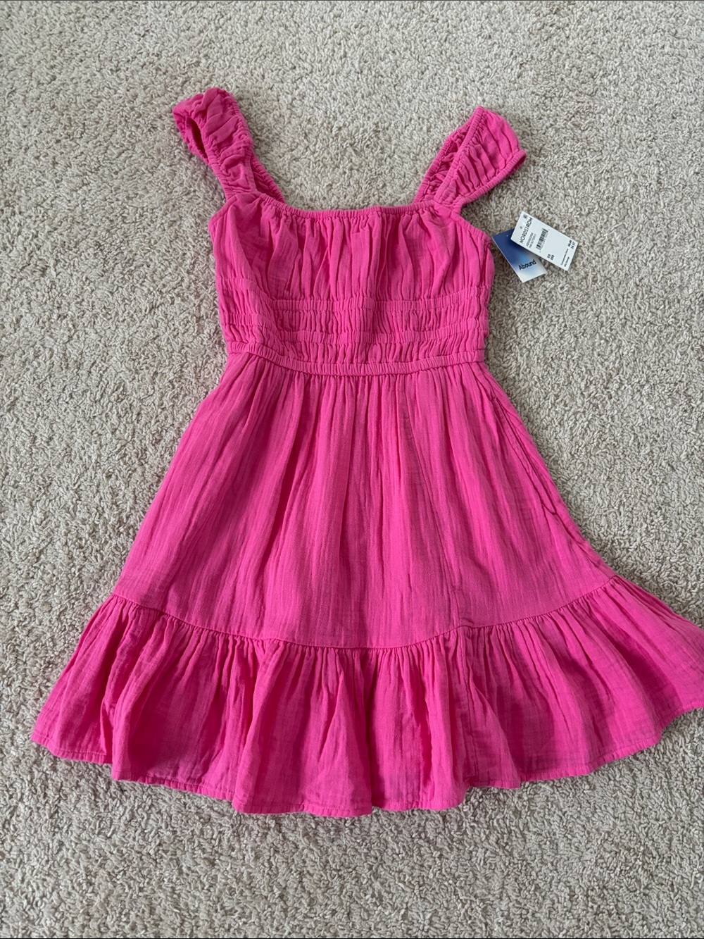 Abound Hot Pink Ruffled Sundress